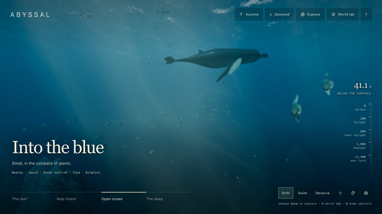 ABYSSAL: The Living Deep — Visualization, Exploration game