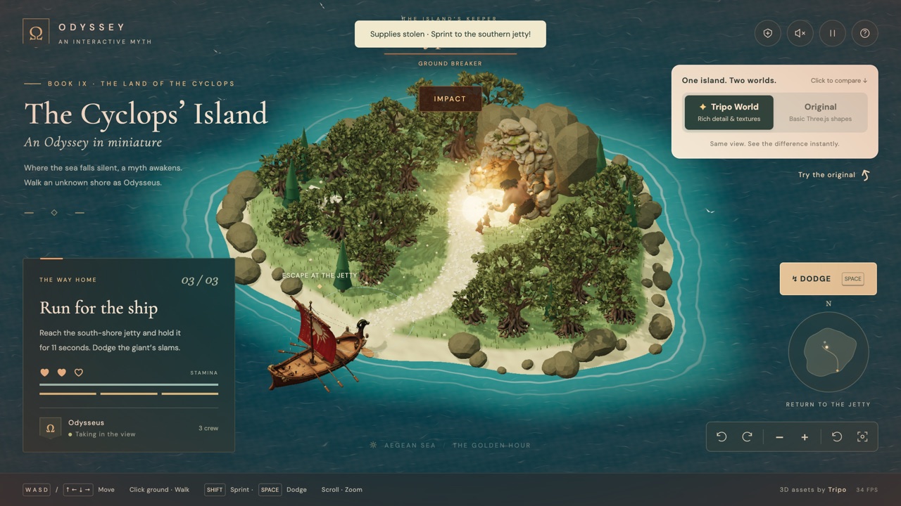 ODYSSEY: The Cyclops' Island — Arcade, Exploration game