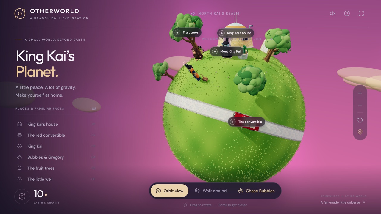 King Kai Planet — Exploration, Map game