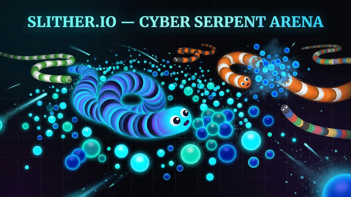 Slither.io — Cyber Serpent Arena — Arcade, Indie game