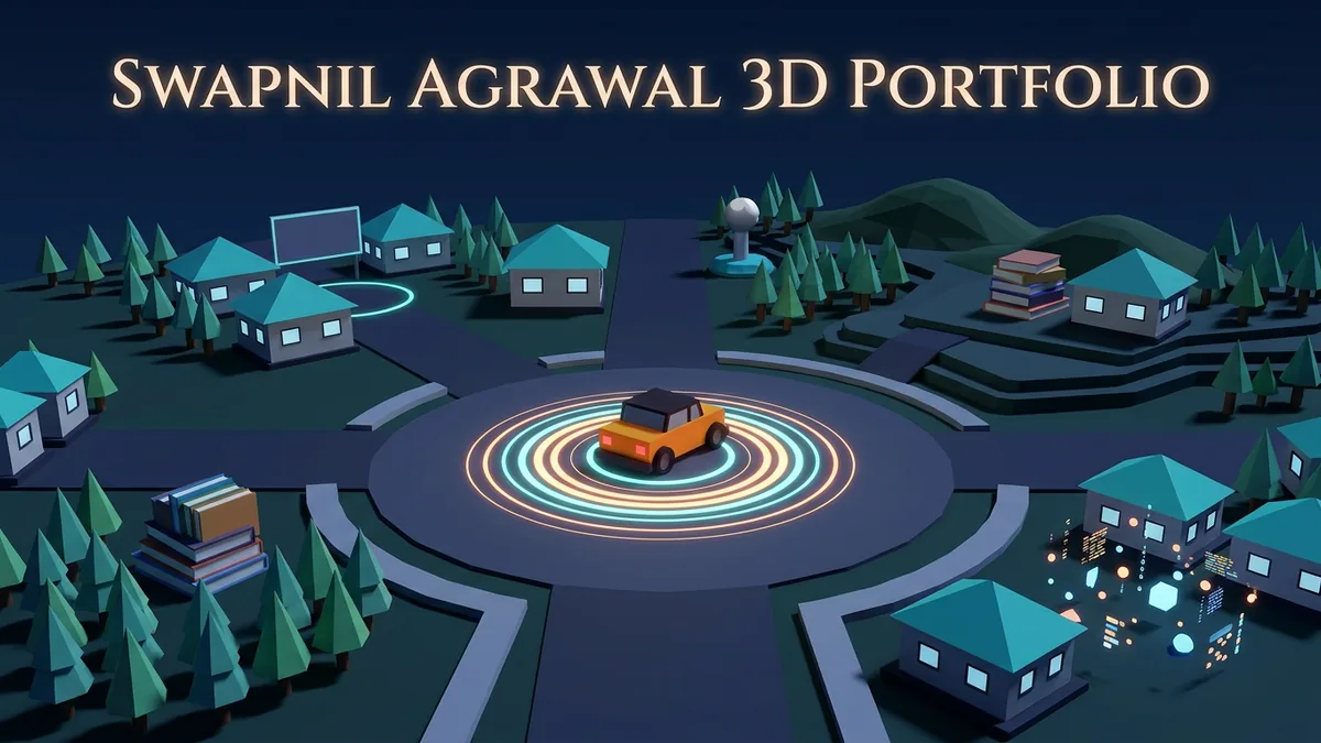 Swapnil Agrawal 3D Portfolio — Arcade, Indie game